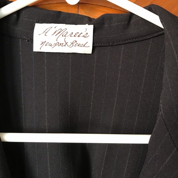 A’Marie’s Newport Beach pinstripe black coat - Picture 2 of 3